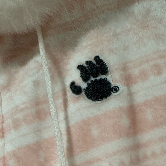 BearPaw Pink Fair Isle Cozy Hooded Jumpsuit - Picture 4 of 5